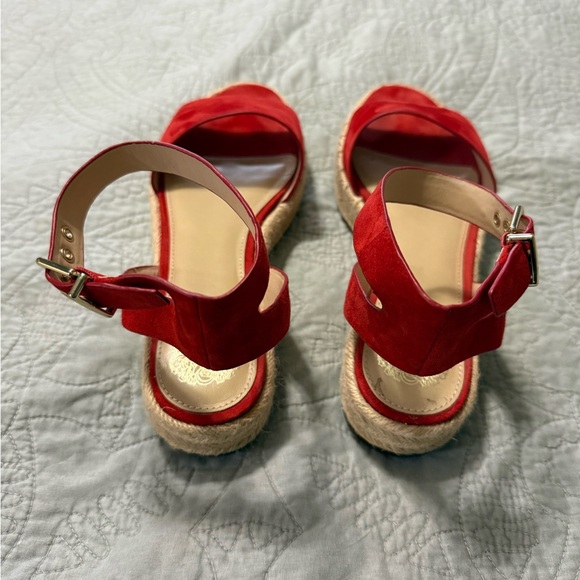 Vince Camuto Red Suede Espadrille Sandals 9M - Picture 4 of 6